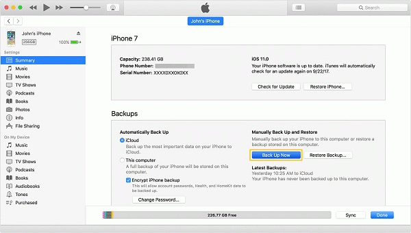 recover whole itunes backup to ipad