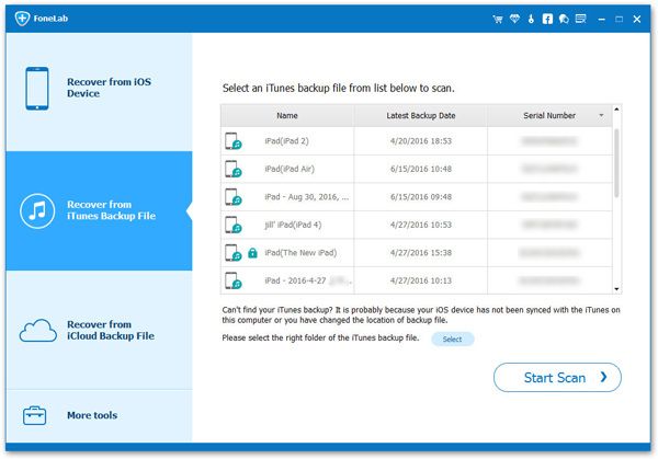 extract backup files